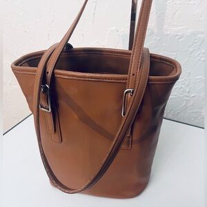 VINTAGE COACH LEGACY WEST BROWN/TAN DAY TOTE MADE IN THE USA 9803 TOTE/SHOULDER